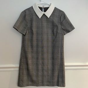 INA BLK/GRY Plaid Dress